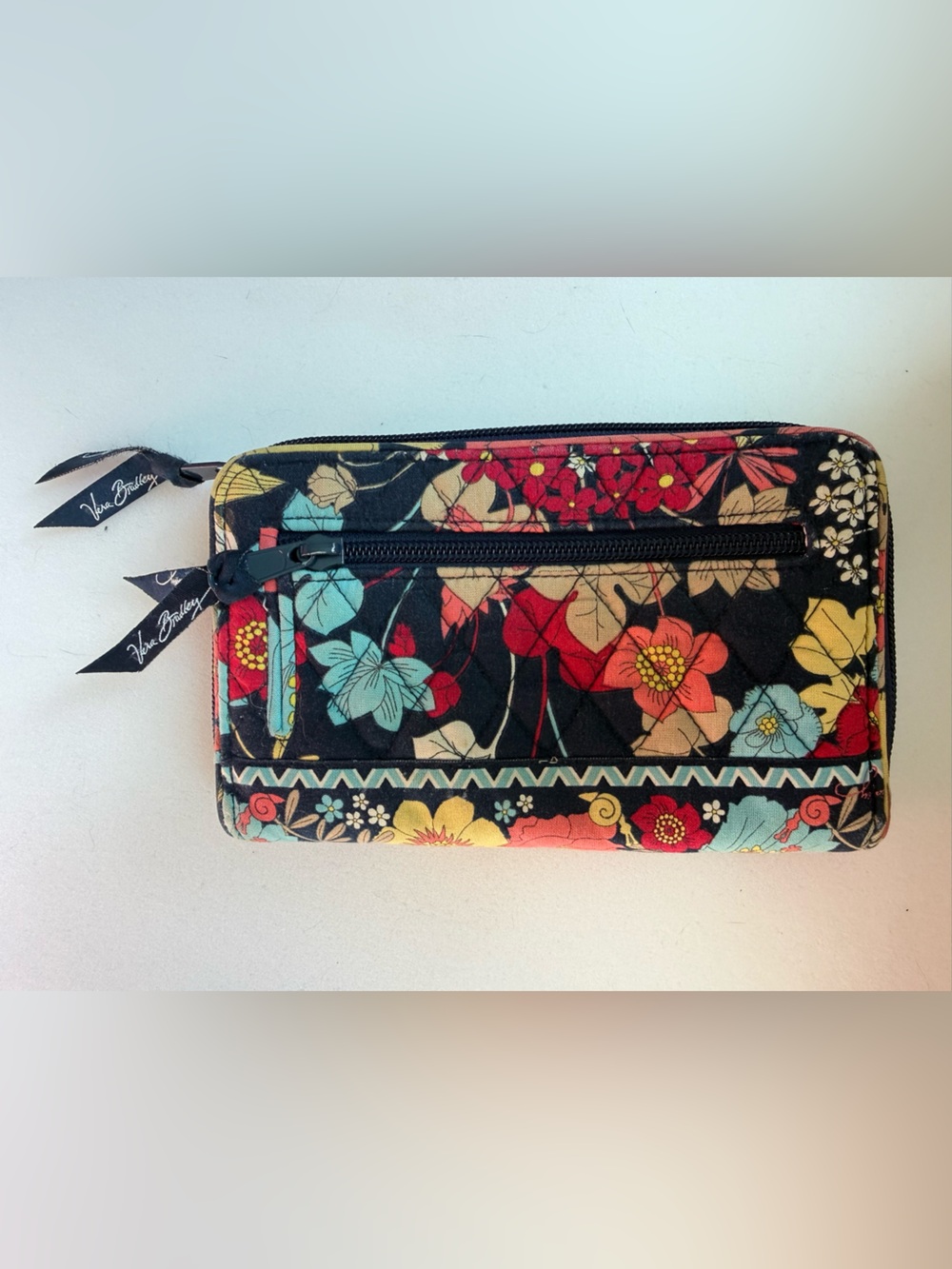 Vera Bradley Happy Snails Turnlock Credit Card  Wallet Clutch Large - Picture 3 of 16